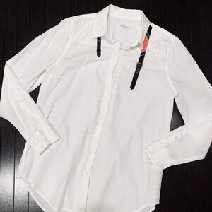 Equipment • Femme Classic Button Down w/ Embroidered “Belt” || Large